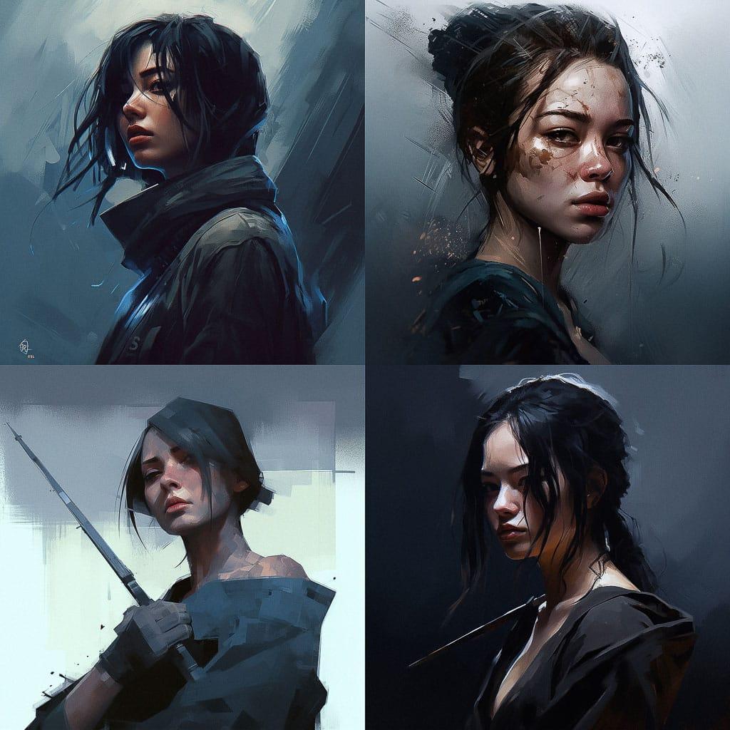 Maciej Kuciara style, Midjourney V5, render 1 of 4