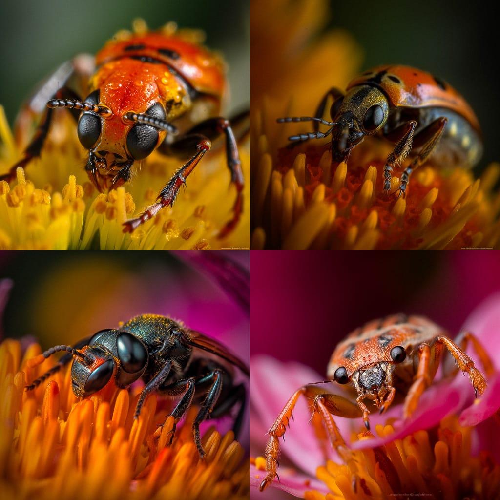 Macro view style, Midjourney V5, render 1 of 4