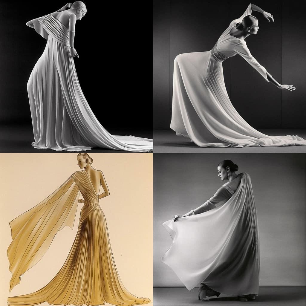 Madeleine Vionnet style, Midjourney V5, render 1 of 4