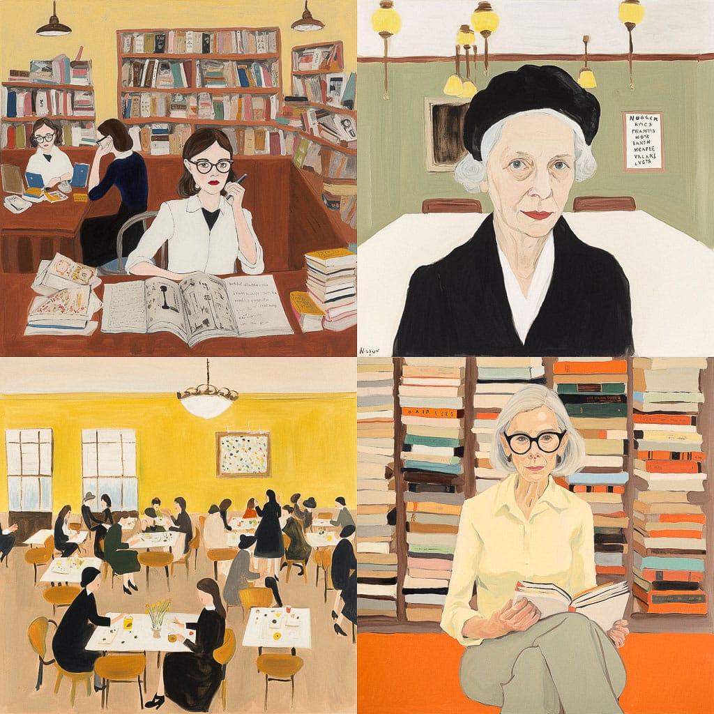 Maira Kalman style, Midjourney V5, render 1 of 4