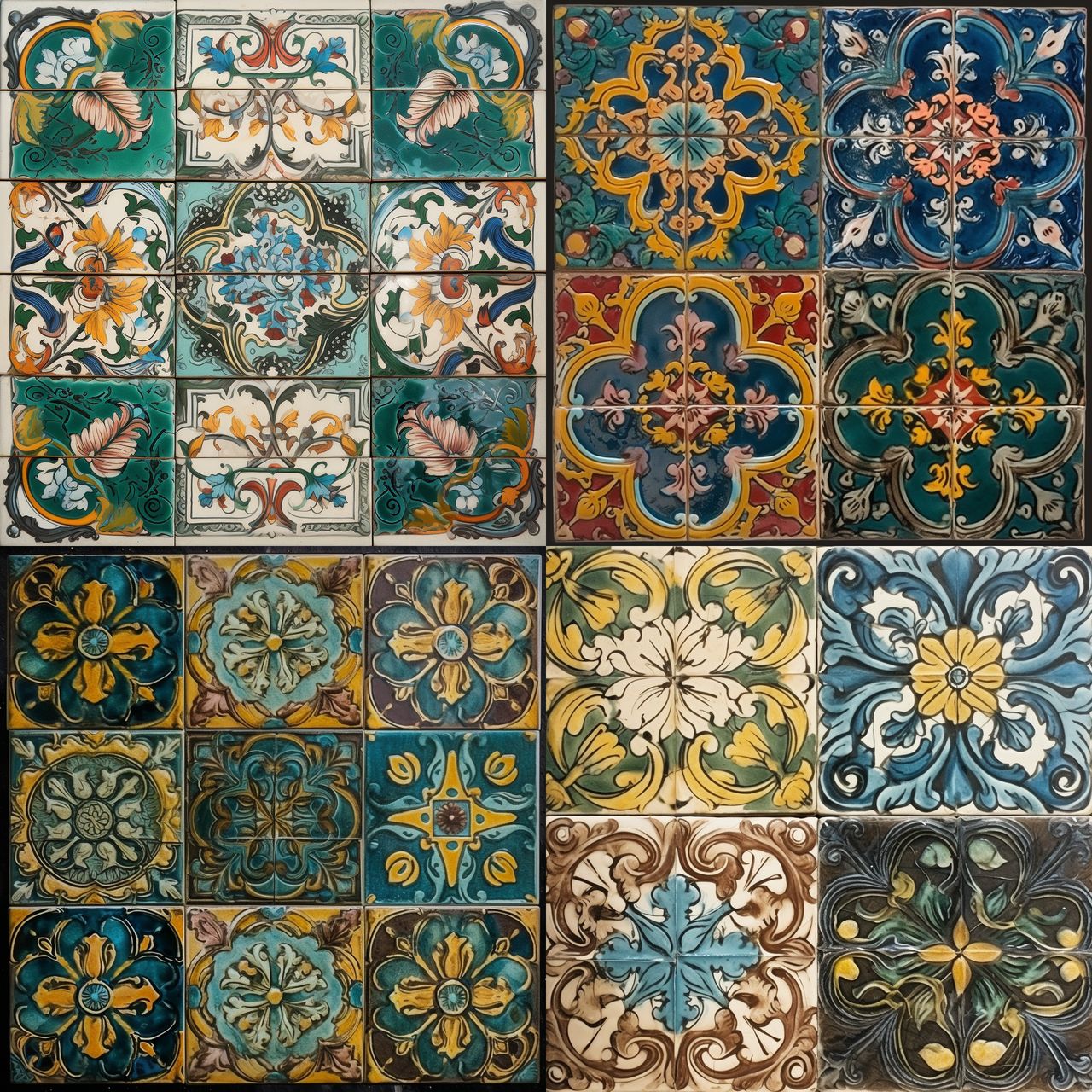 Majolica Tiles style, Midjourney V5, render 1 of 4