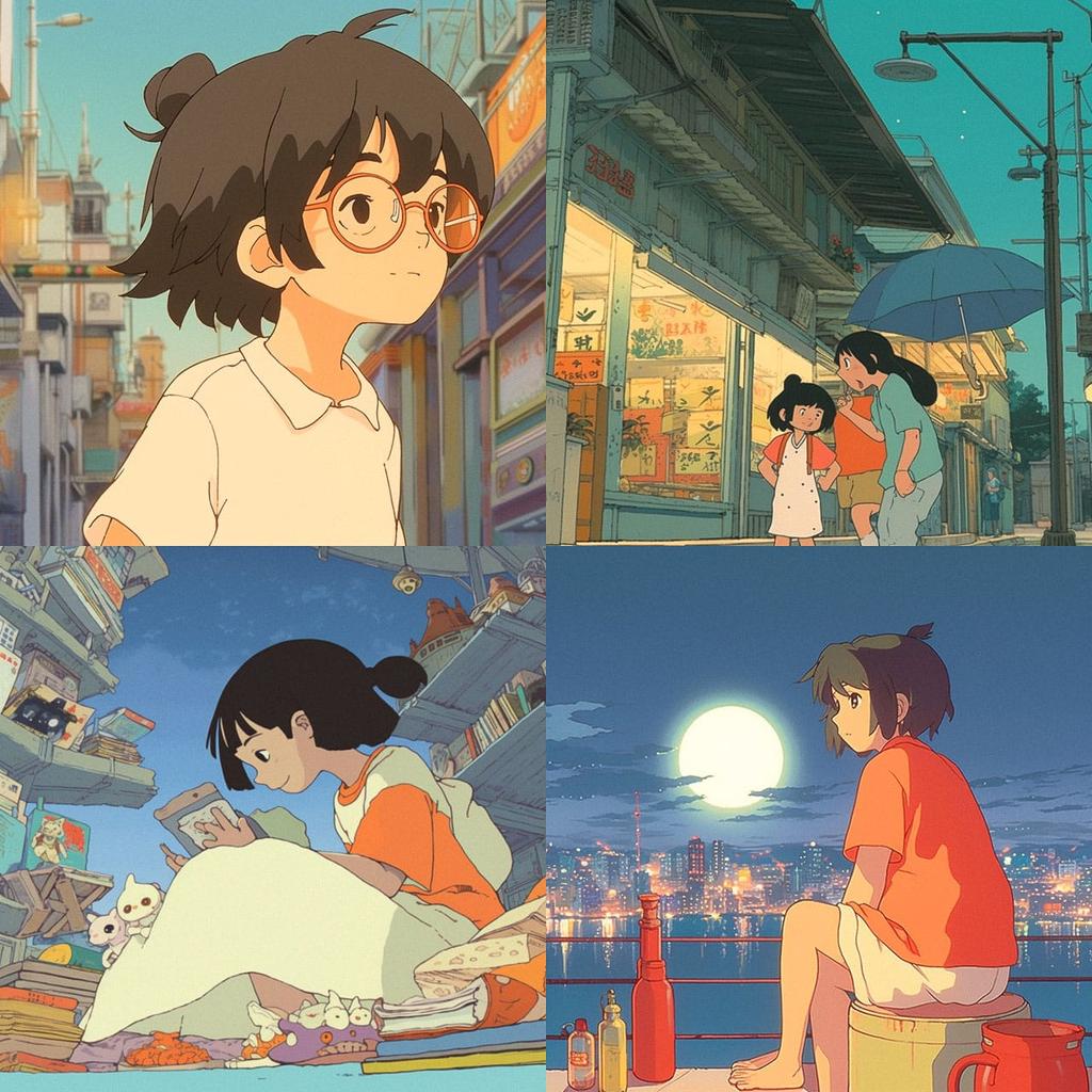Mamoru Hosoda style, Midjourney V5, render 1 of 4