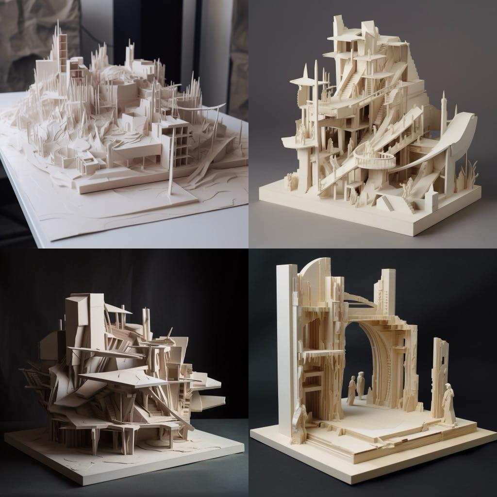Maquette style, Midjourney V5, render 1 of 4