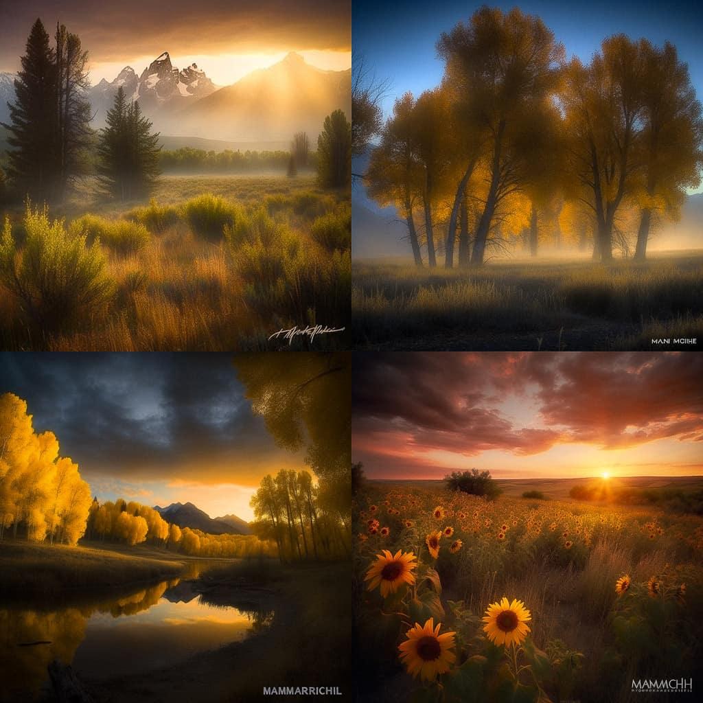 Marc Muench style, Midjourney V5, render 1 of 4