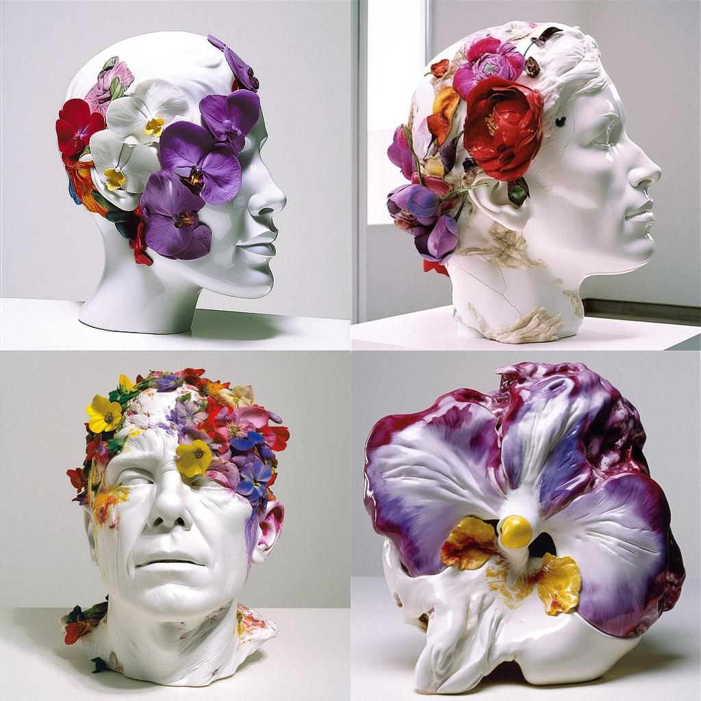 Marc Quinn style, Midjourney V5, render 1 of 4
