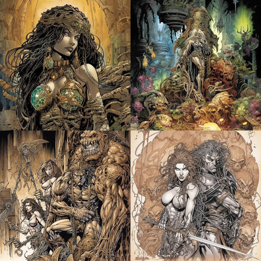 Marc Silvestri style, Midjourney V5, render 1 of 4
