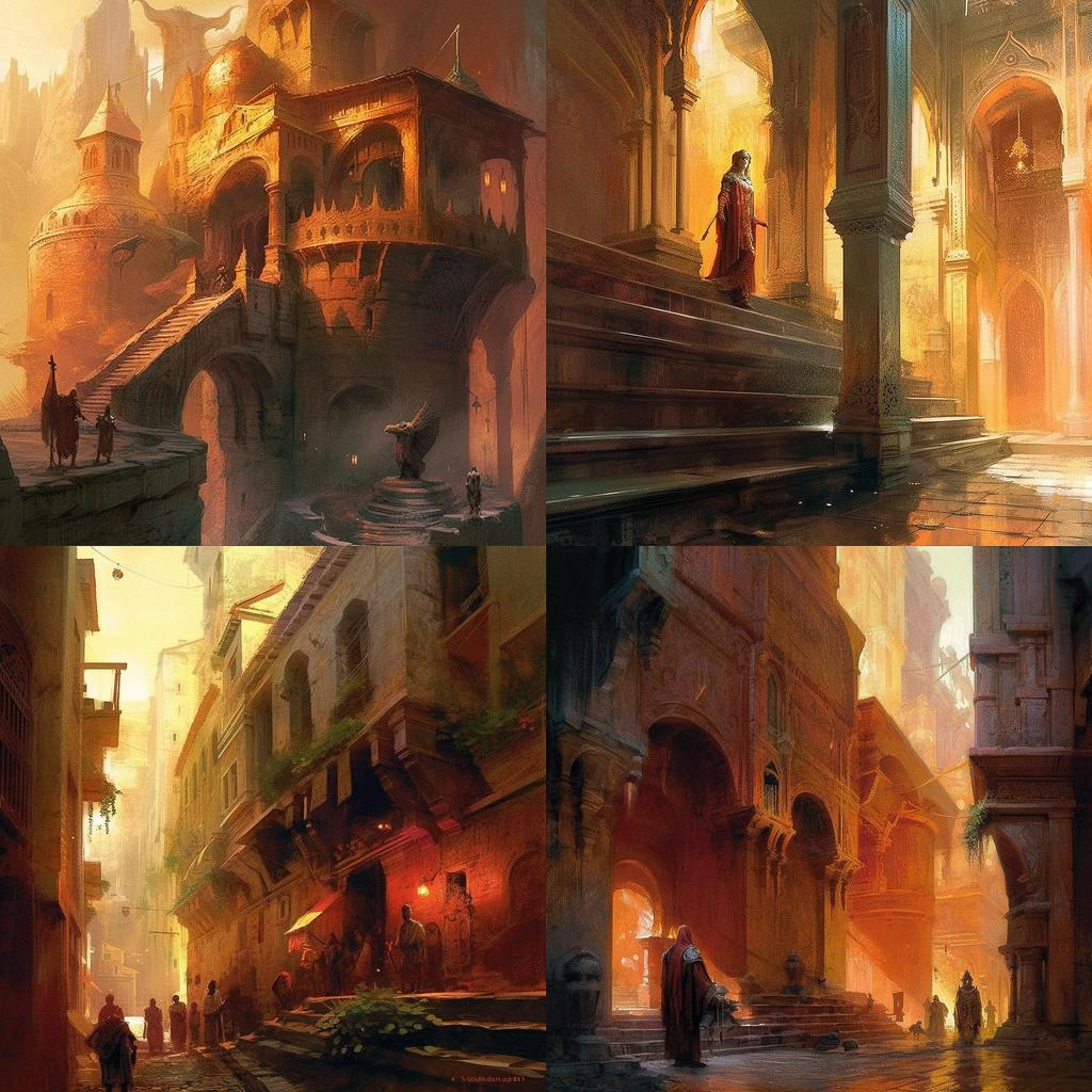 Marc Simonetti style, Midjourney V5, render 1 of 4