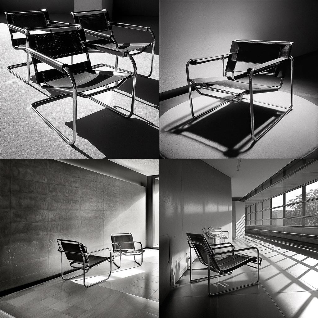 Marcel Breuer style, Midjourney V5, render 1 of 4