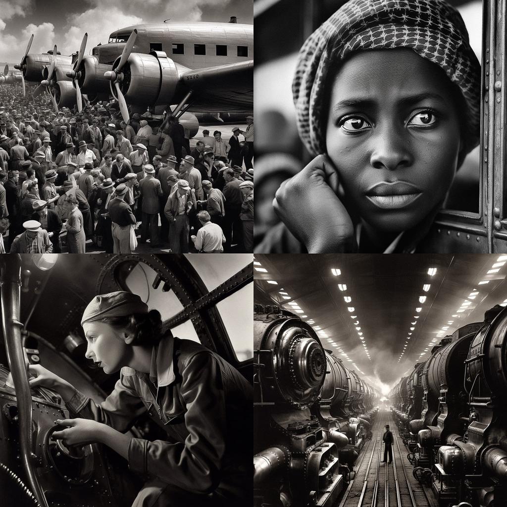 Margaret Bourke-White style, Midjourney V5, render 1 of 4