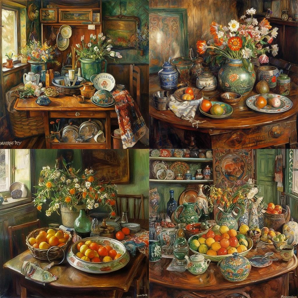 Margaret Olley style, Midjourney V5, render 1 of 4