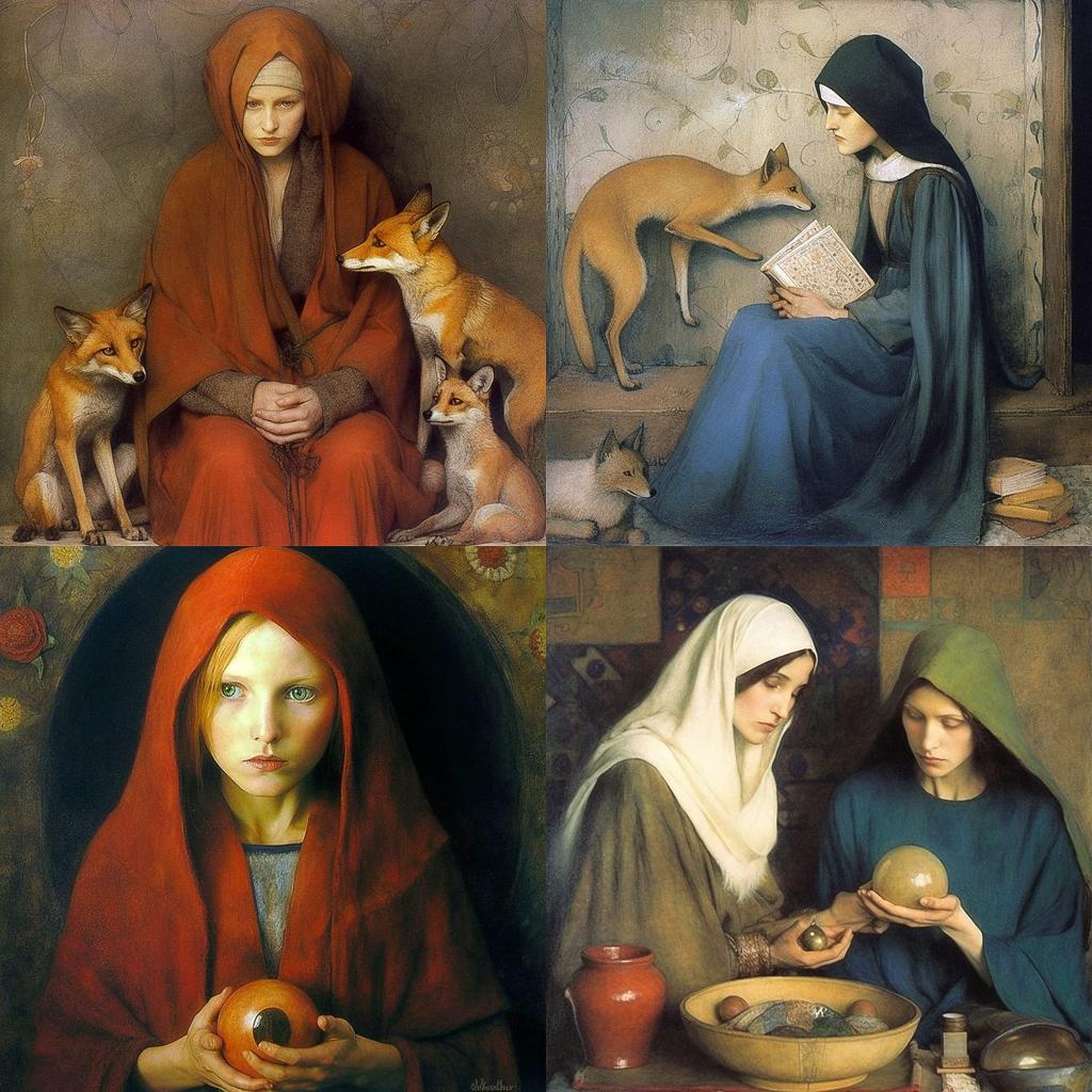 Marianne Stokes style, Midjourney V5, render 1 of 4