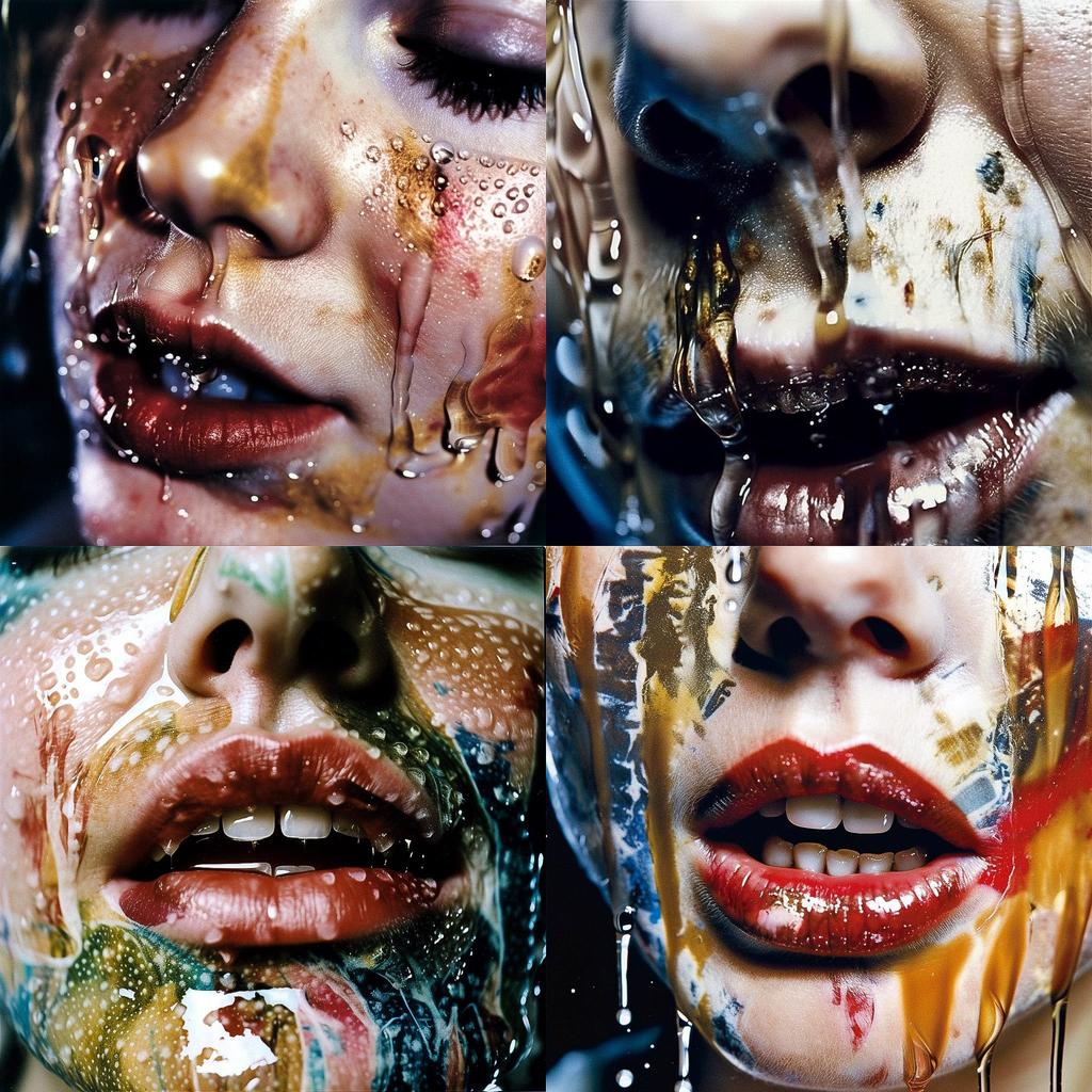 Marilyn Minter style, Midjourney V5, render 1 of 4