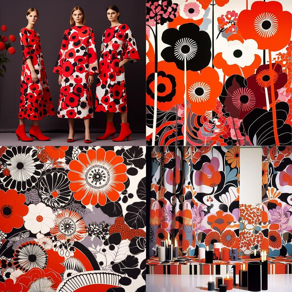 Marimekko style, Midjourney V5, render 1 of 4