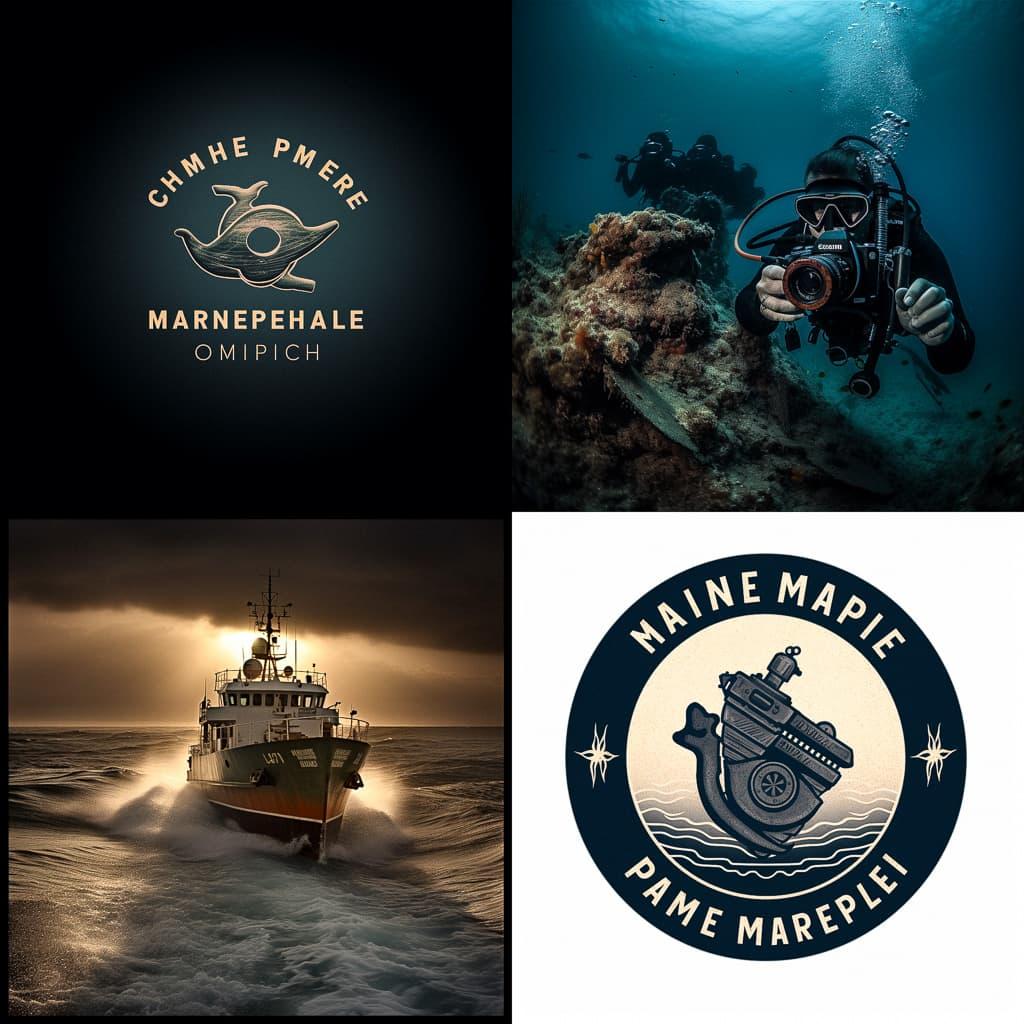 Marine photography style, Midjourney V5, render 1 of 4