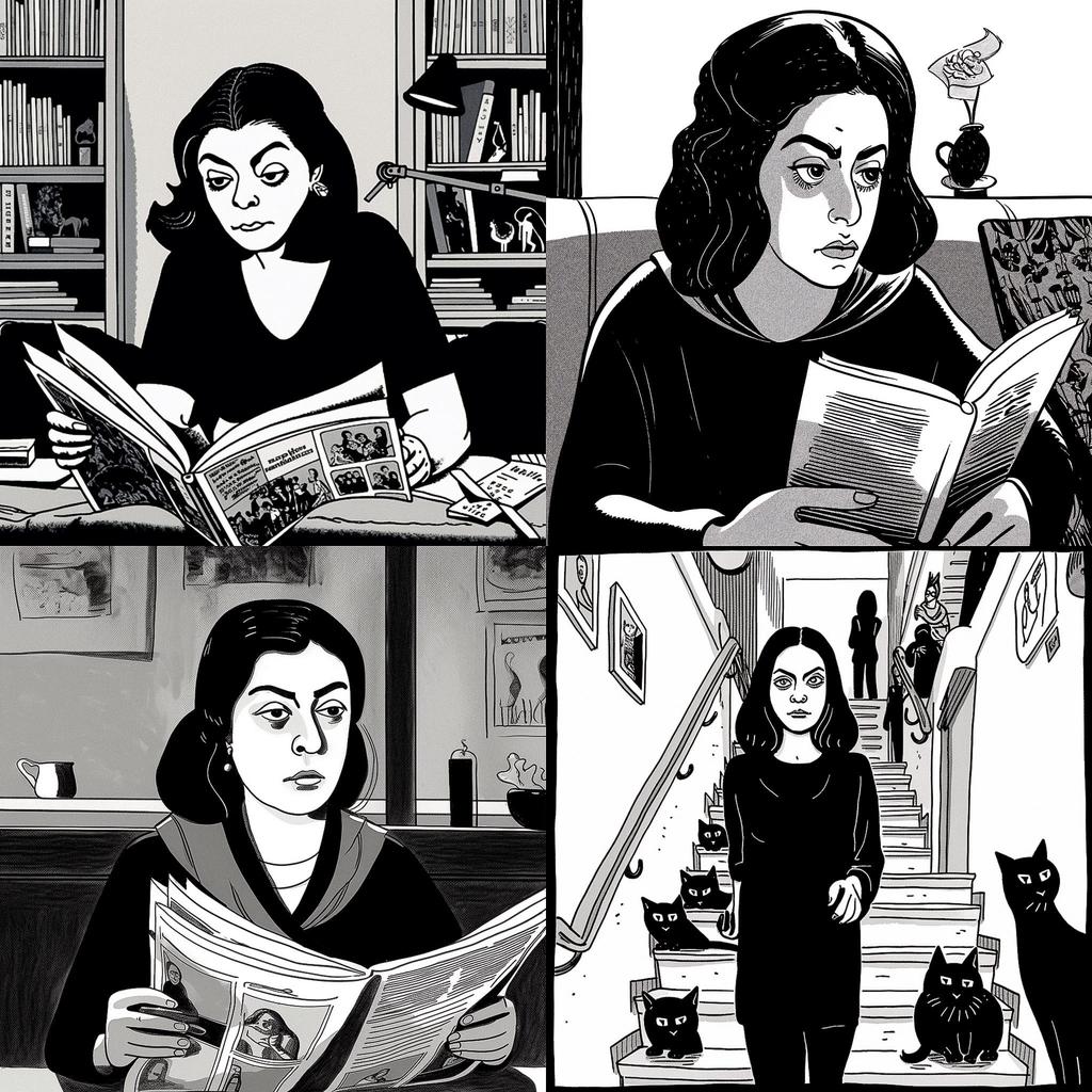Marjane Satrapi style, Midjourney V5, render 1 of 4