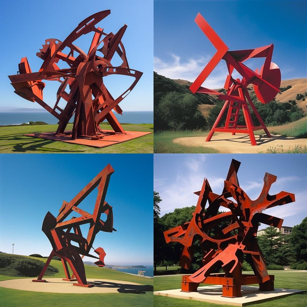 Mark di Suvero style, Midjourney V5, render 1 of 4