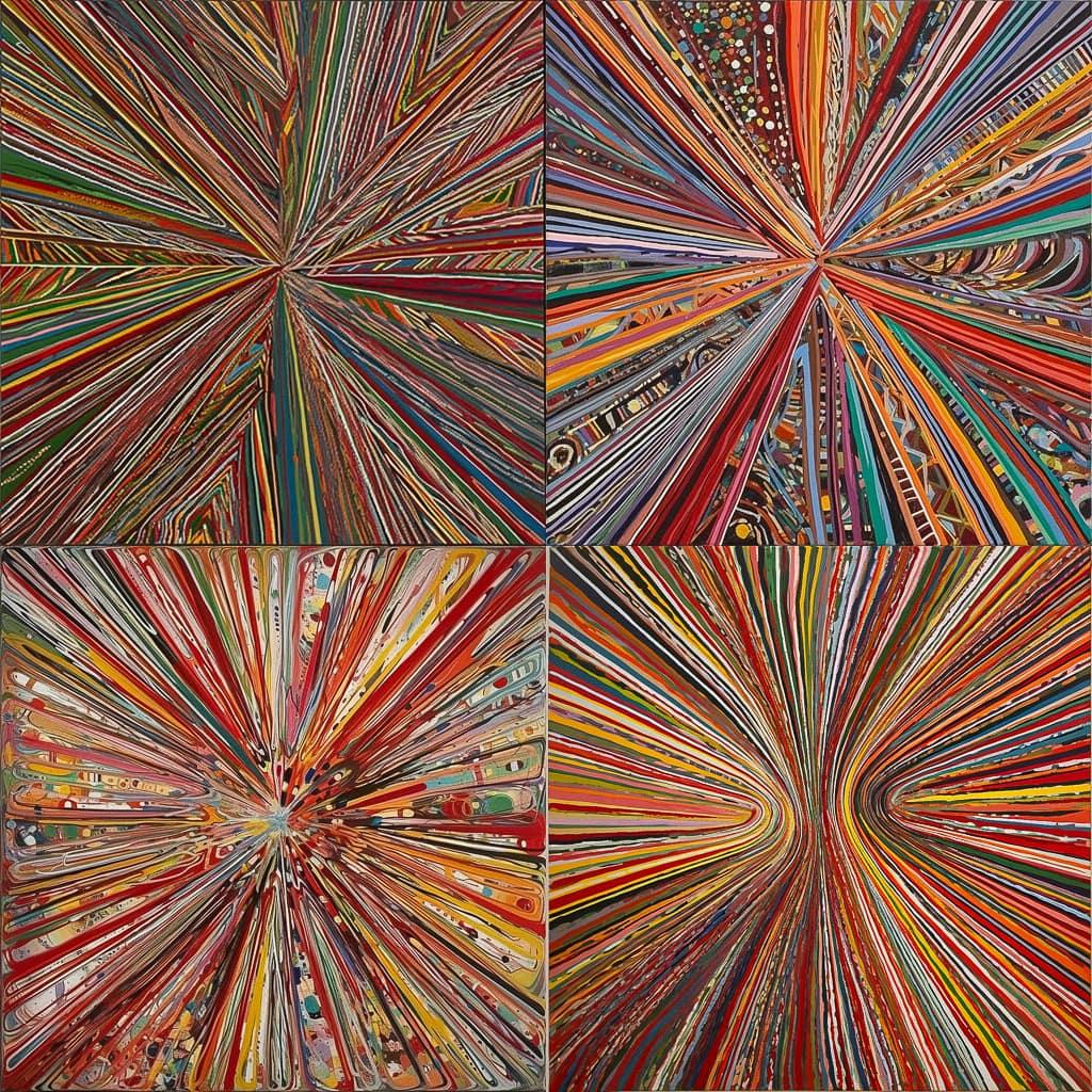 Mark Grotjahn style, Midjourney V5, render 1 of 4