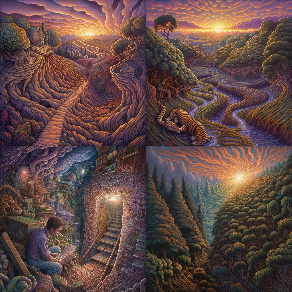Mark Henson style, Midjourney V5, render 1 of 4