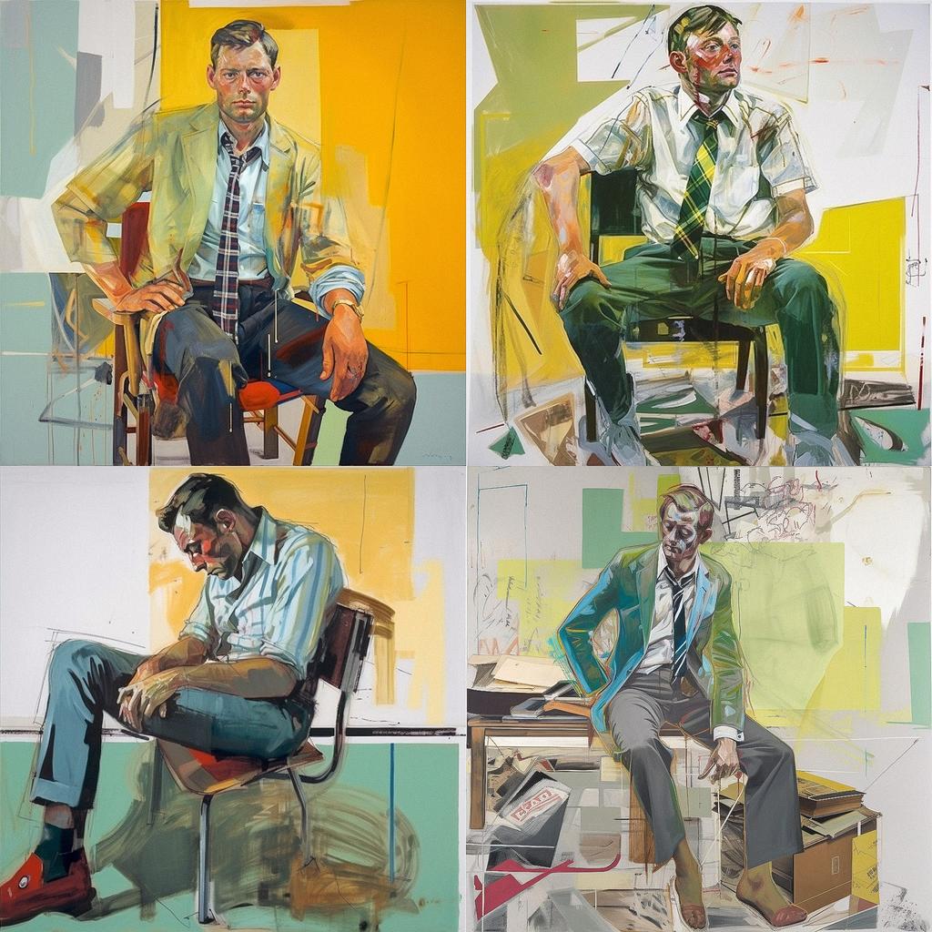 Martin Kippenberger style, Midjourney V5, render 1 of 4