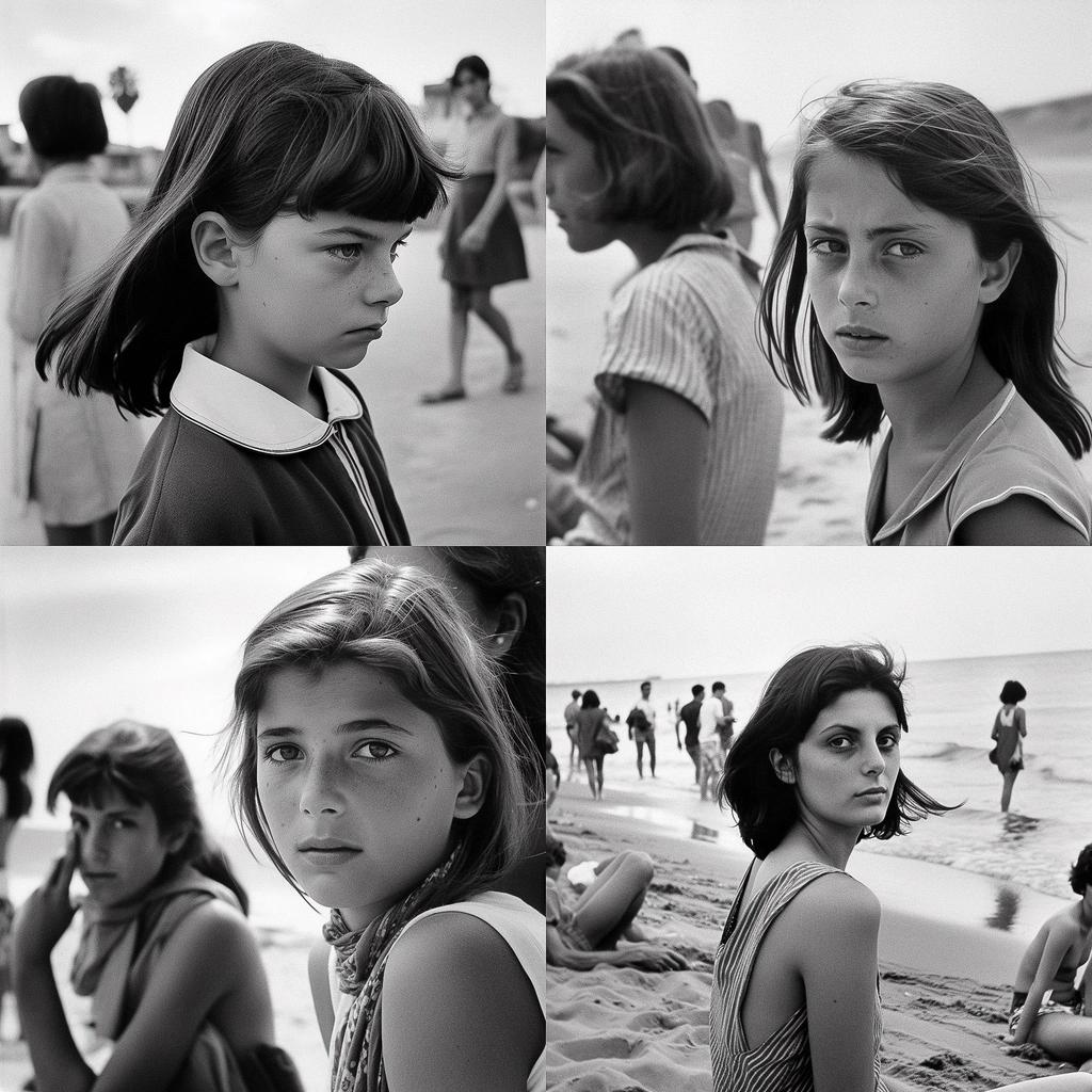 Martine Franck style, Midjourney V5, render 1 of 4
