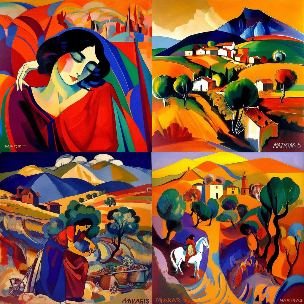 Martiros Saryan style, Midjourney V5, render 1 of 4