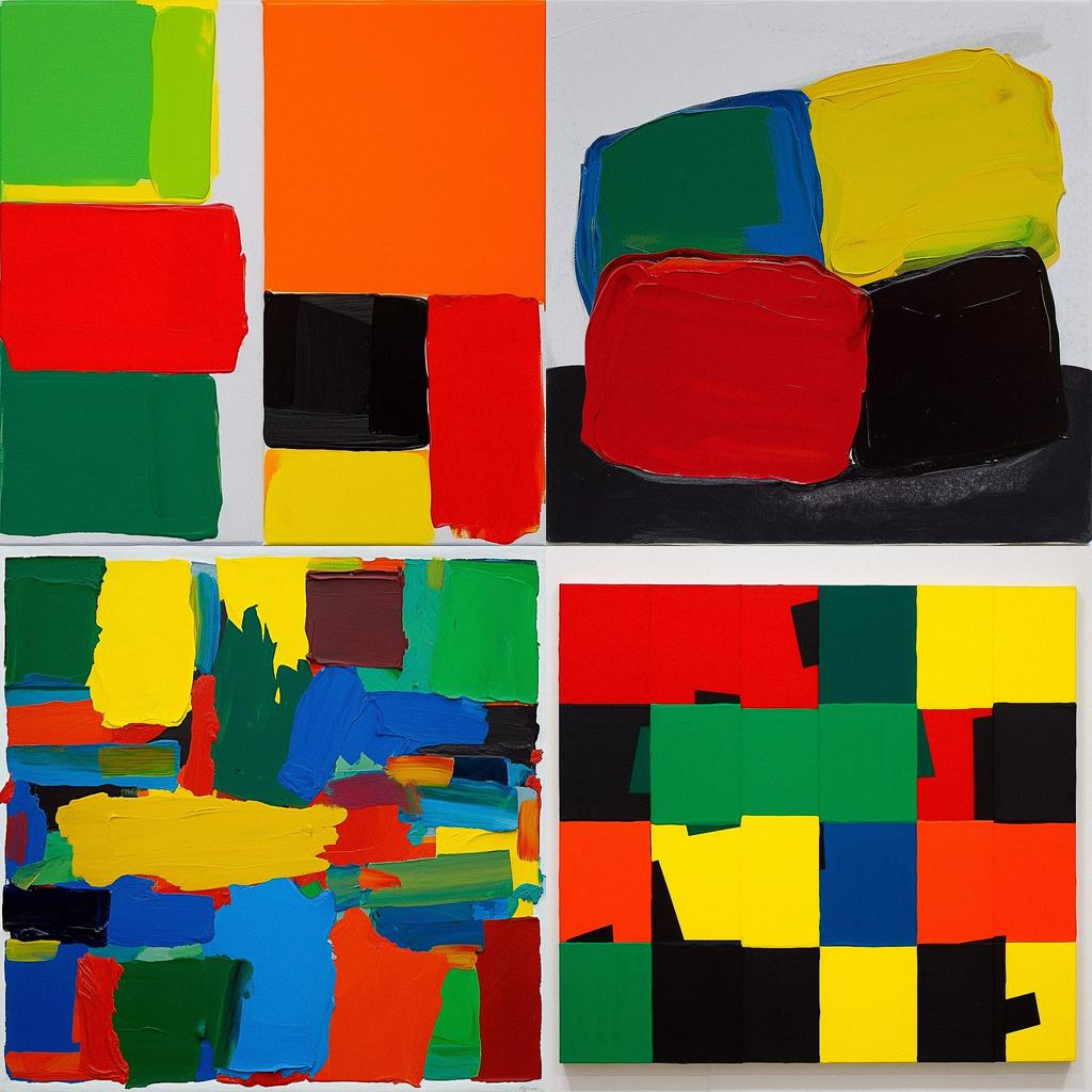 Mary Heilmann style, Midjourney V5, render 1 of 4