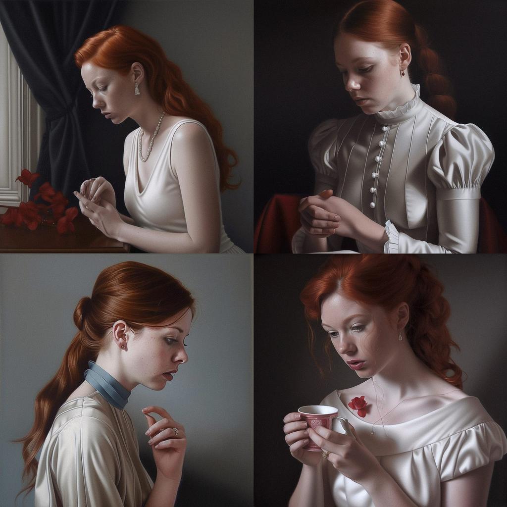 Mary Jane Ansell style, Midjourney V5, render 1 of 4