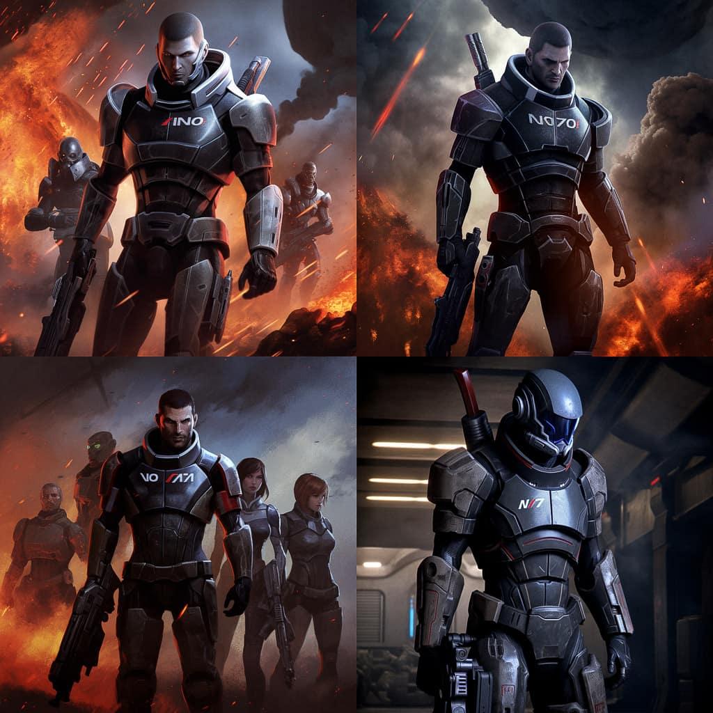 Mass Effect style, Midjourney V5, render 1 of 4