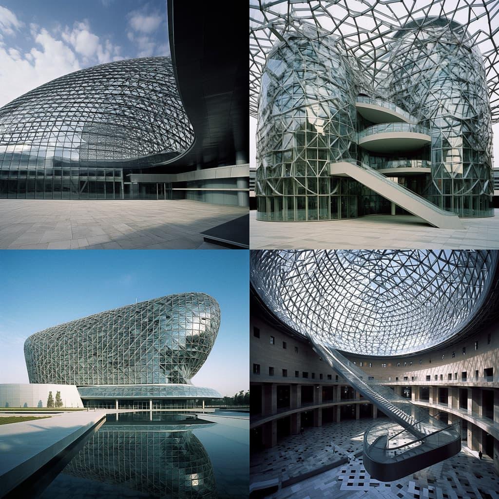 Massimiliano Fuksas style, Midjourney V5, render 1 of 4