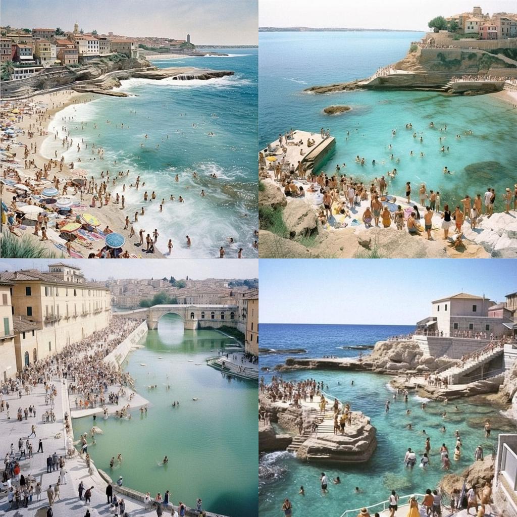 Massimo Vitali style, Midjourney V5, render 1 of 4