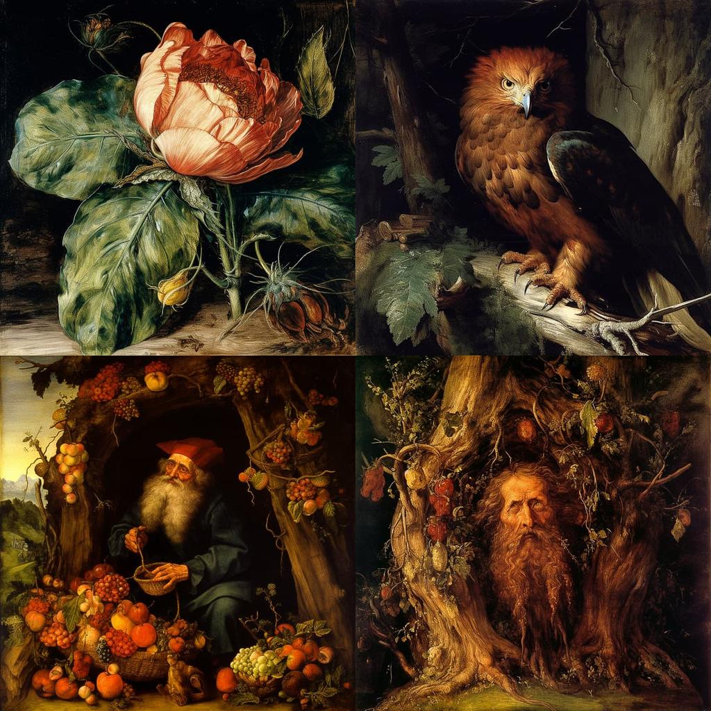 Matthias Grunewald style, Midjourney V5, render 1 of 4