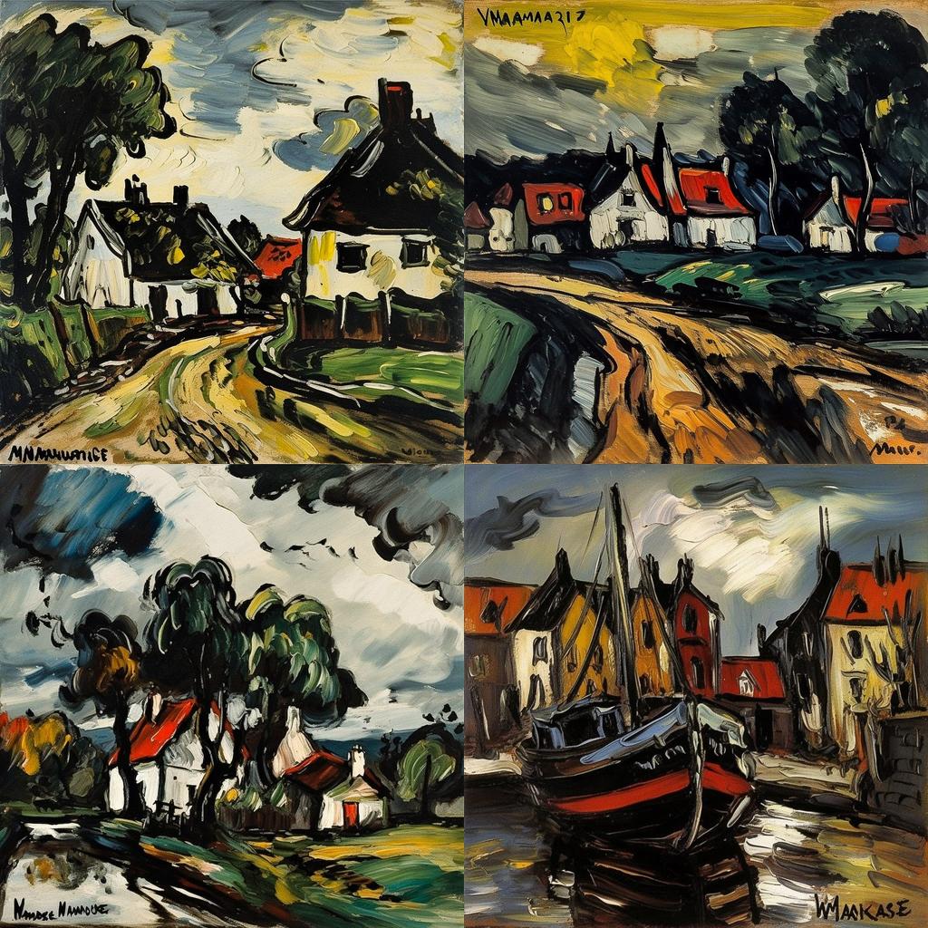 Maurice de Vlaminck style, Midjourney V5, render 1 of 4