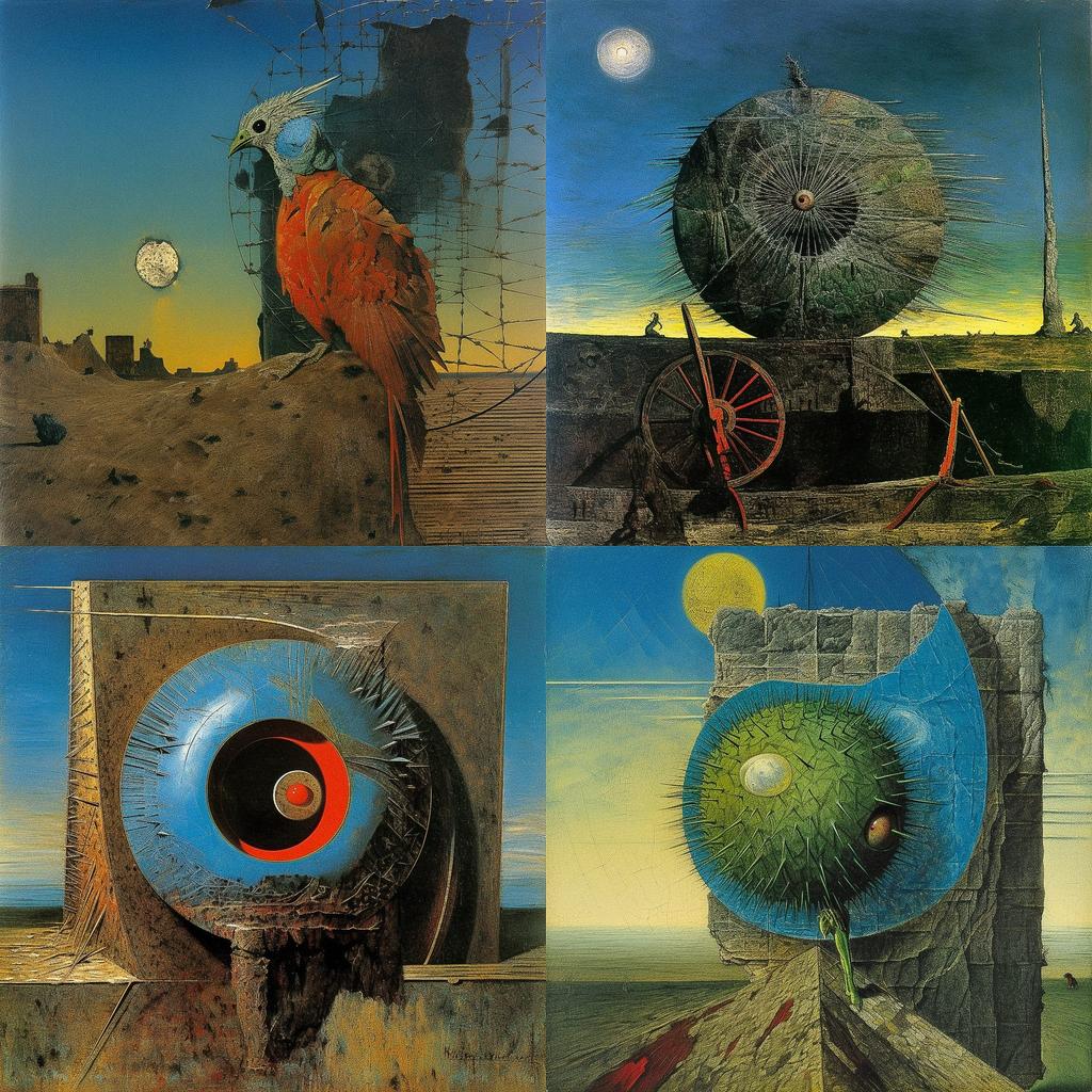 Max Ernst style, Midjourney V5, render 1 of 4