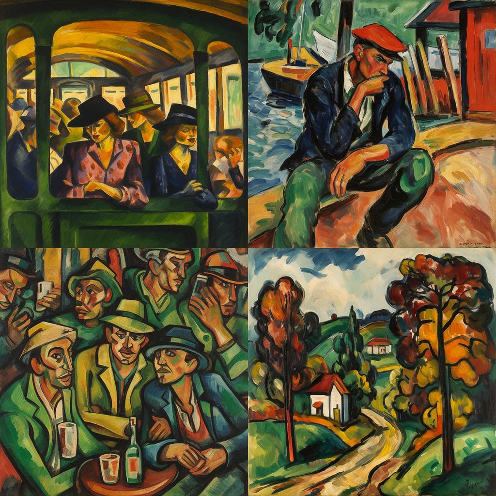 Max Pechstein style, Midjourney V5, render 1 of 4