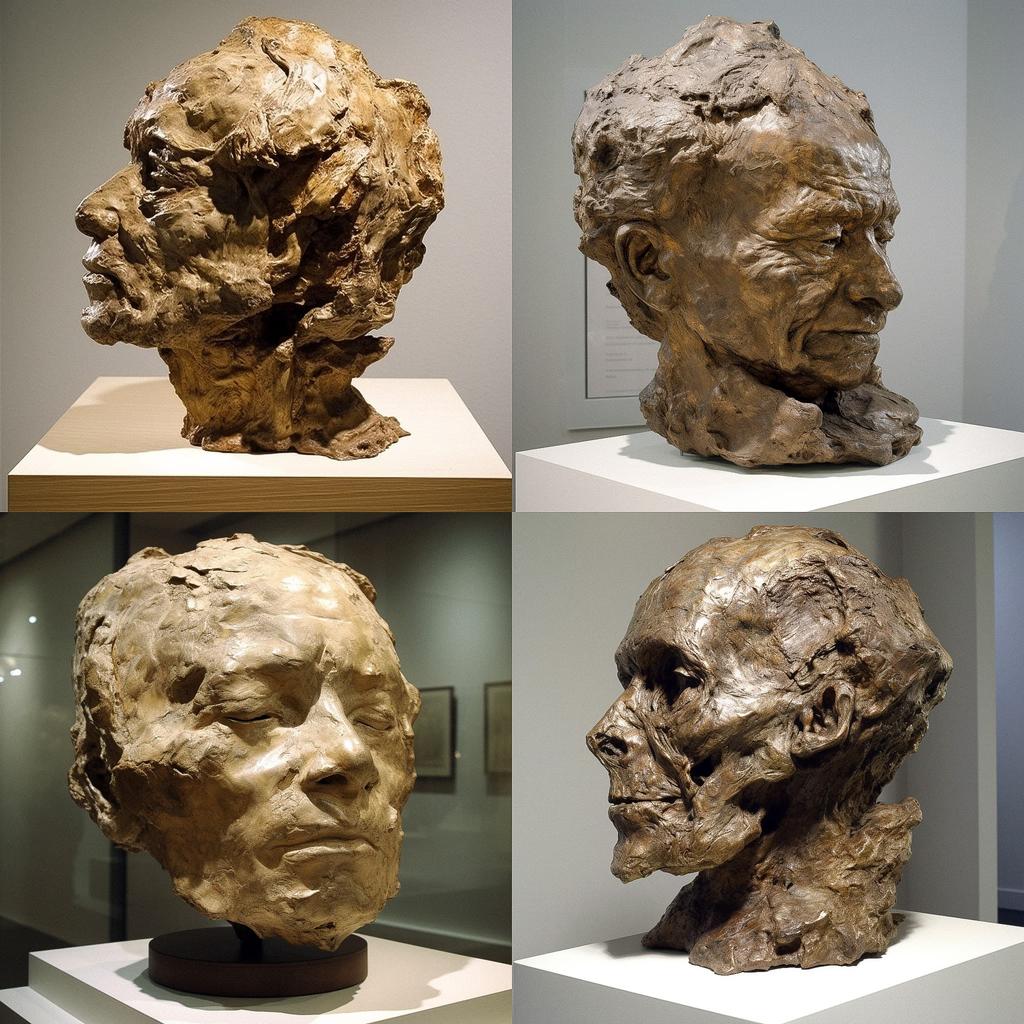 Medardo Rosso style, Midjourney V5, render 1 of 4