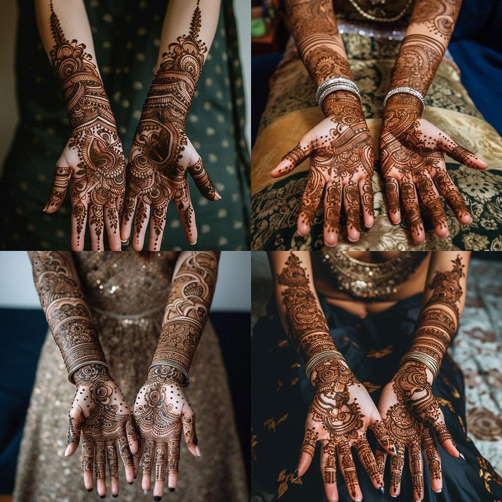Mehndi style, Midjourney V5, render 1 of 4