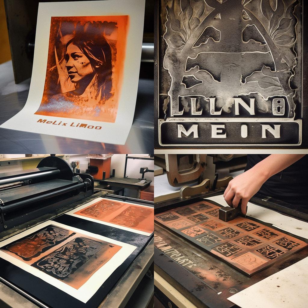 Melainotype print style, Midjourney V5, render 1 of 4