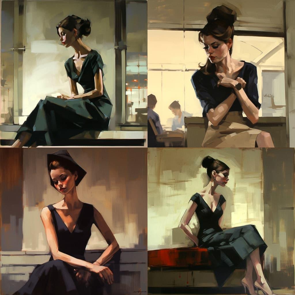 Michael Carson style, Midjourney V5, render 1 of 4