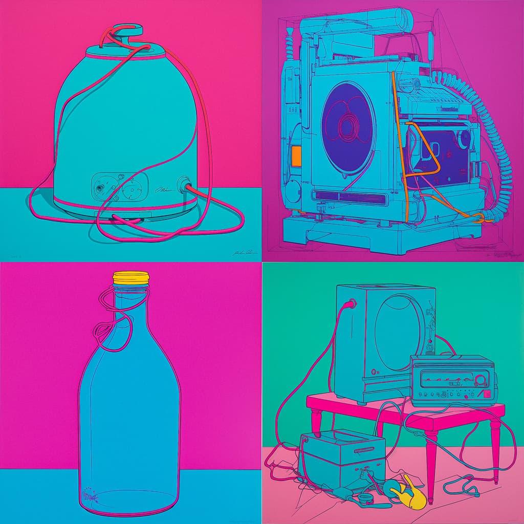 Michael Craig-Martin style, Midjourney V5, render 1 of 4
