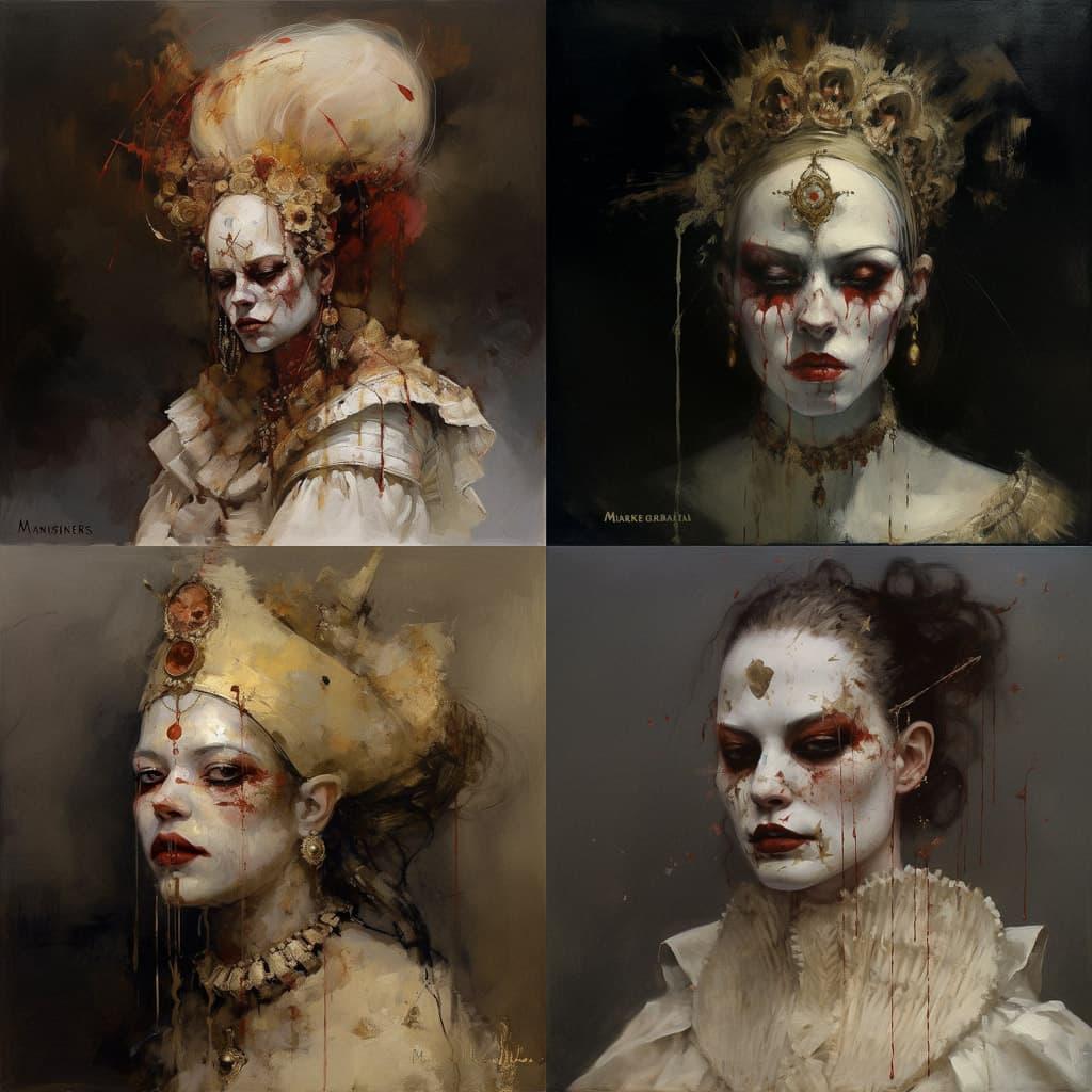 Michael Hussar style, Midjourney V5, render 1 of 4