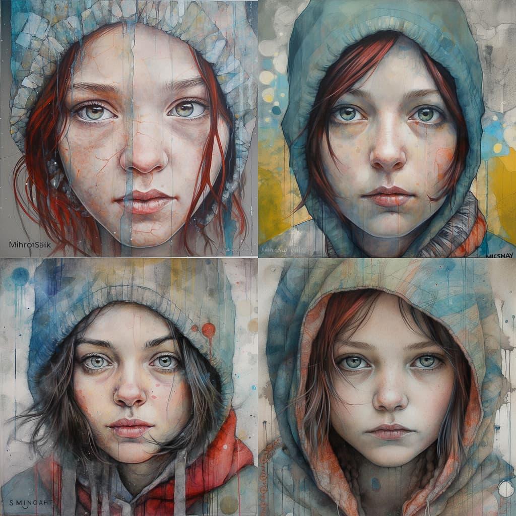 Michael Shapcott style, Midjourney V5, render 1 of 4