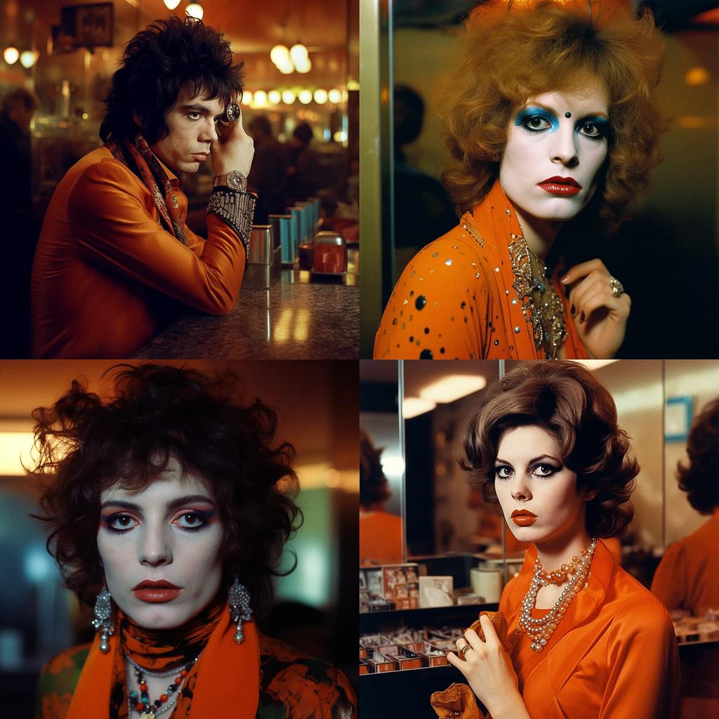 Mick Rock style, Midjourney V5, render 1 of 4