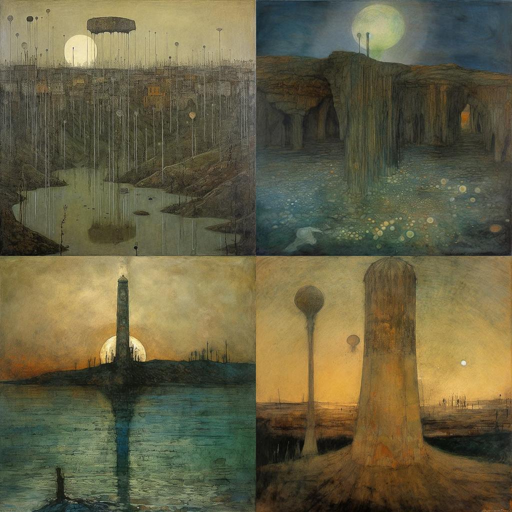 Mikalojus Konstantinas Ciurlionis style, Midjourney V5, render 1 of 4