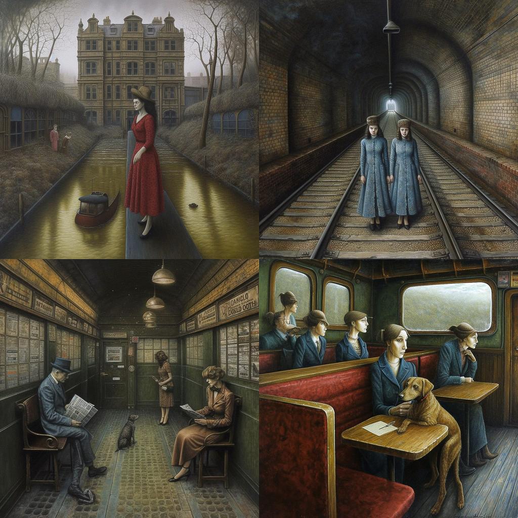 Mike Worrall style, Midjourney V5, render 1 of 4