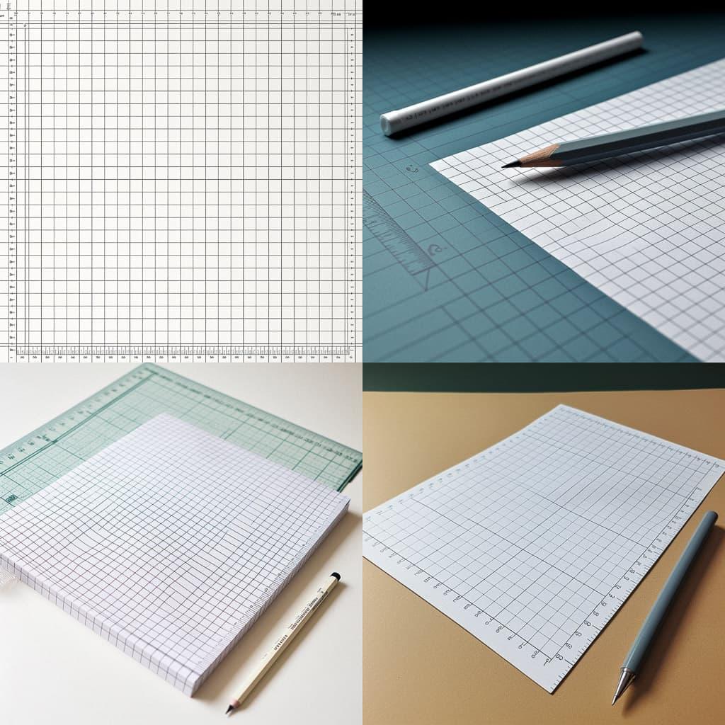Millimeter squared paper style, Midjourney V5, render 1 of 4