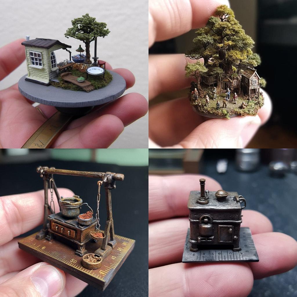 Miniature scale style, Midjourney V5, render 1 of 4
