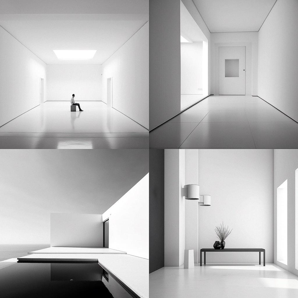 Minimalism style, Midjourney V5, render 1 of 4