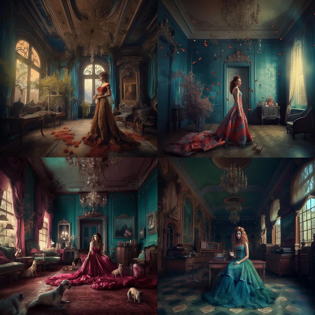 Miss Aniela style, Midjourney V5, render 1 of 4