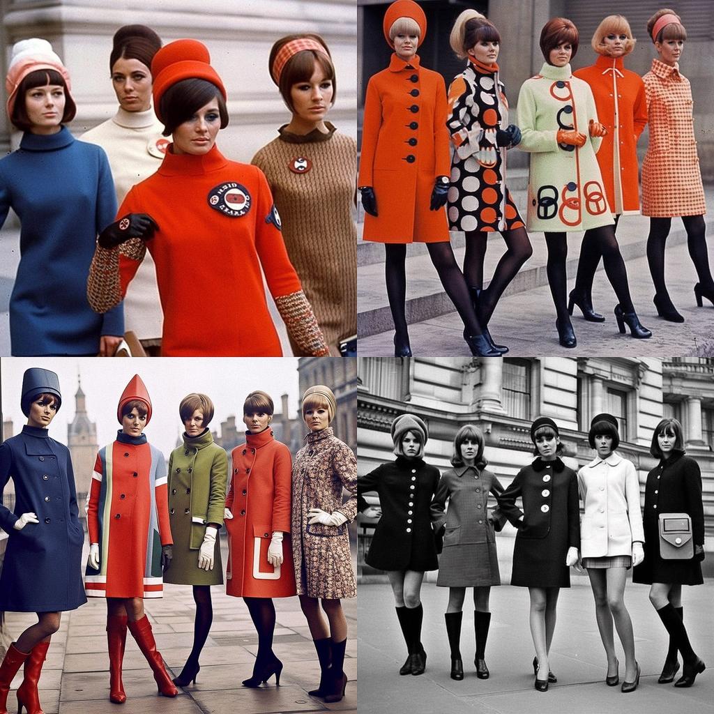 Mod fashion style, Midjourney V5, render 1 of 4