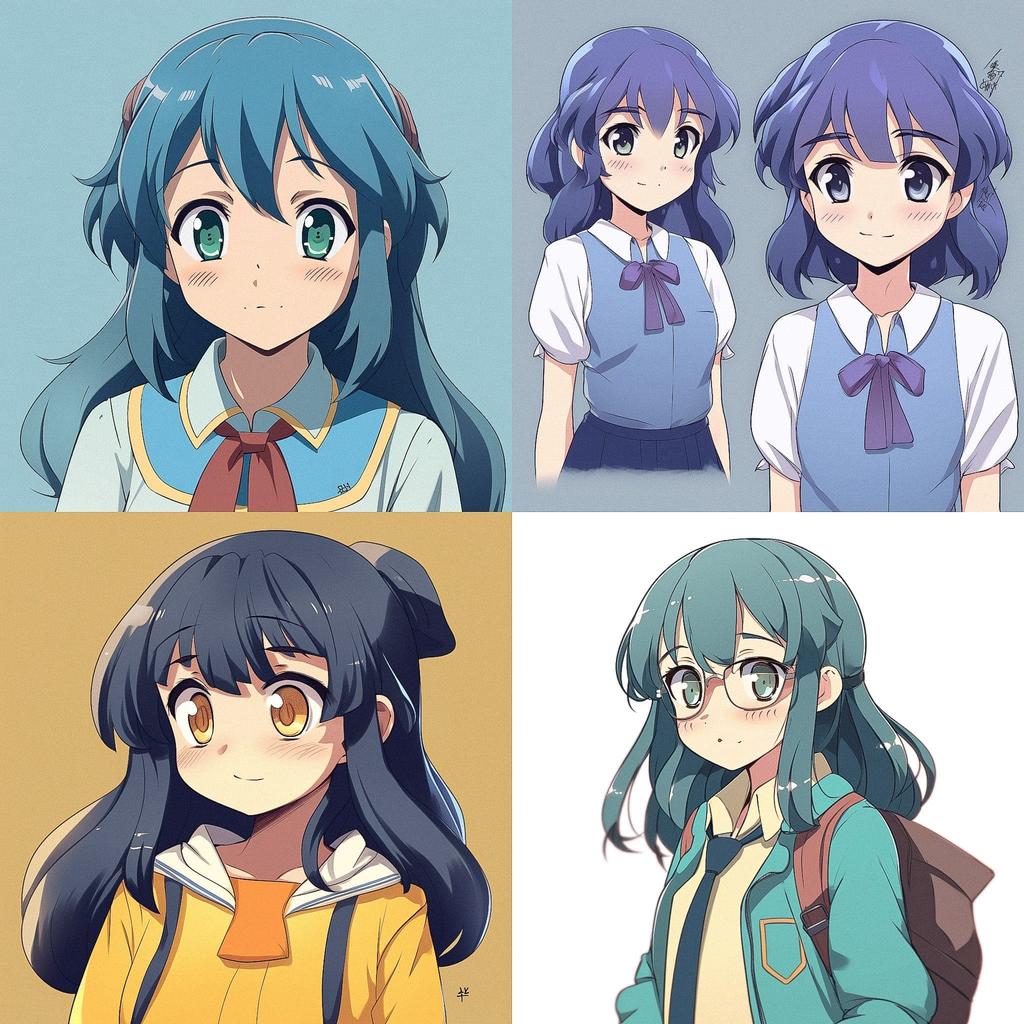 Moe anime style style, Midjourney V5, render 1 of 4